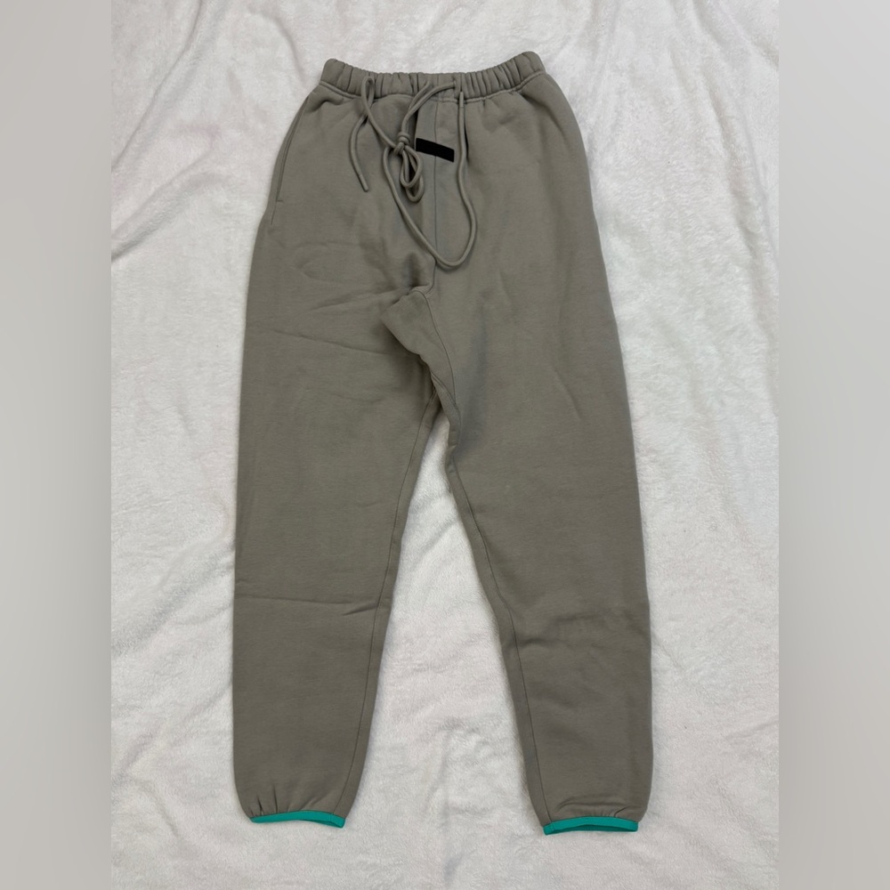 Fear of God Seal Color Jogger Pants with Blueish Green Cuff Unique Style